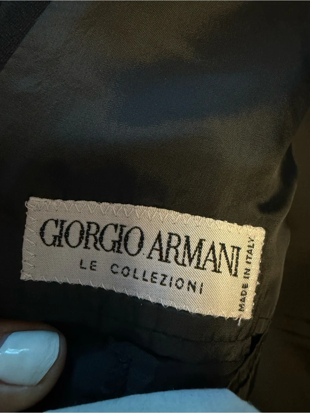 Giorgio Armani Le Collezioni Black Double-Breasted wool Blazer 40s quiet luxury